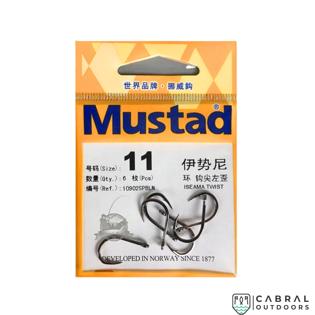 Mustad 10902SP Iseama Twist Hook -Black Nickel Hooks Mustad Cabral Outdoors