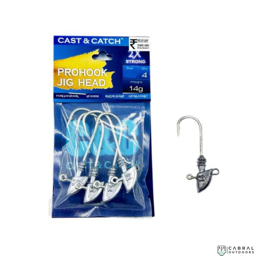 Cast & Catch Pro hook Jighead | Size:-1/0-6/0 | Weight:-5g-30g Jig Head Cast & Catch Cabral Outdoors