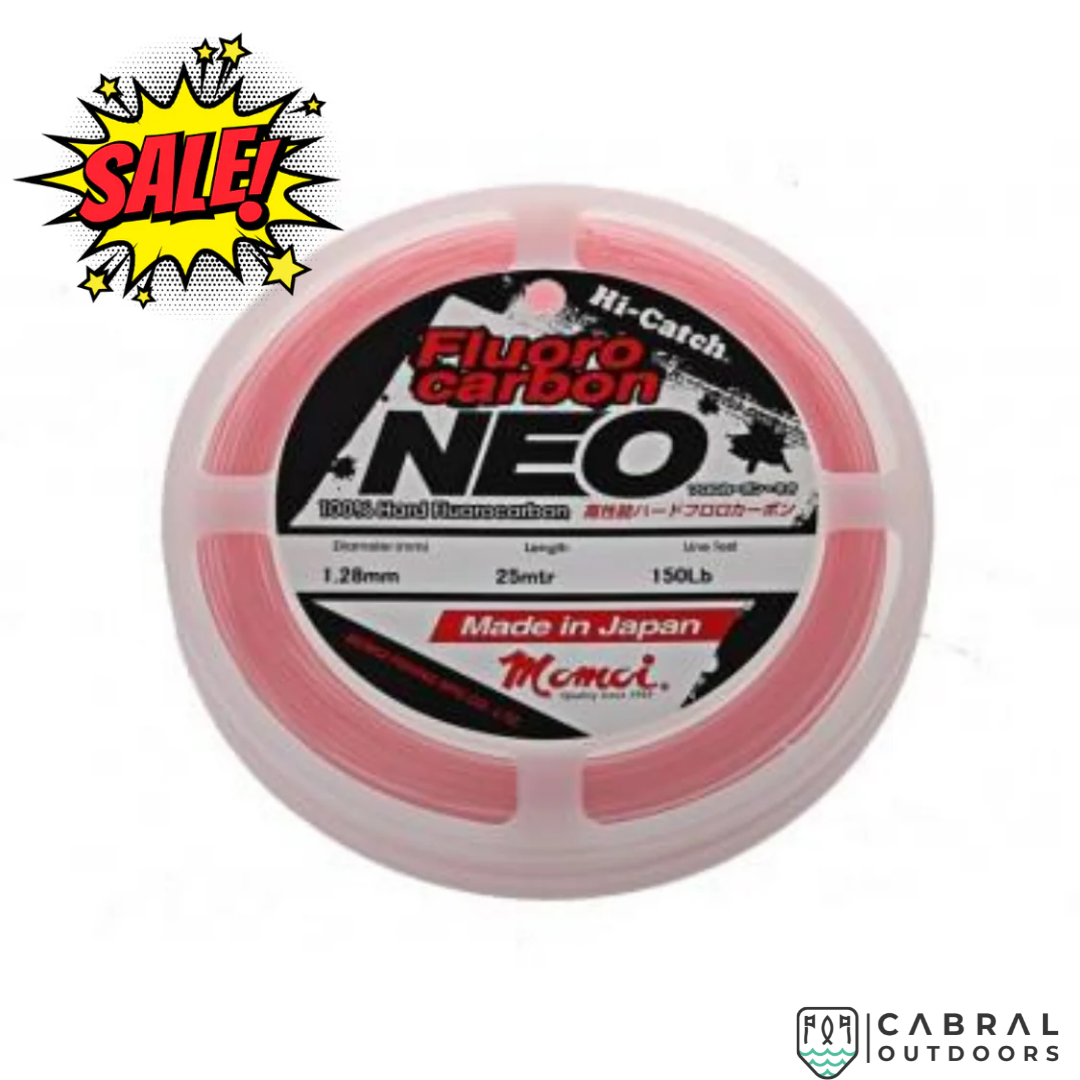 Momoi Hi-Catch Neo Fluoro Carbon Leader 20mtr | 40lb-80lb | 0.62mm-0.91mm | Pink Fluorocarbon Leader Momoi Cabral Outdoors