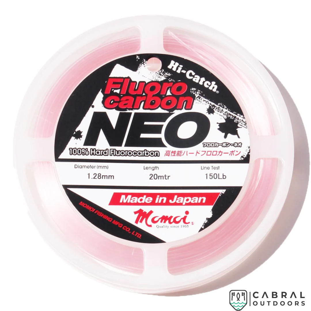 Momoi Hi-Catch Neo Fluoro Carbon Leader 20mtr | 40lb-80lb | 0.62mm-0.91mm | Pink Fluorocarbon Leader Momoi Cabral Outdoors