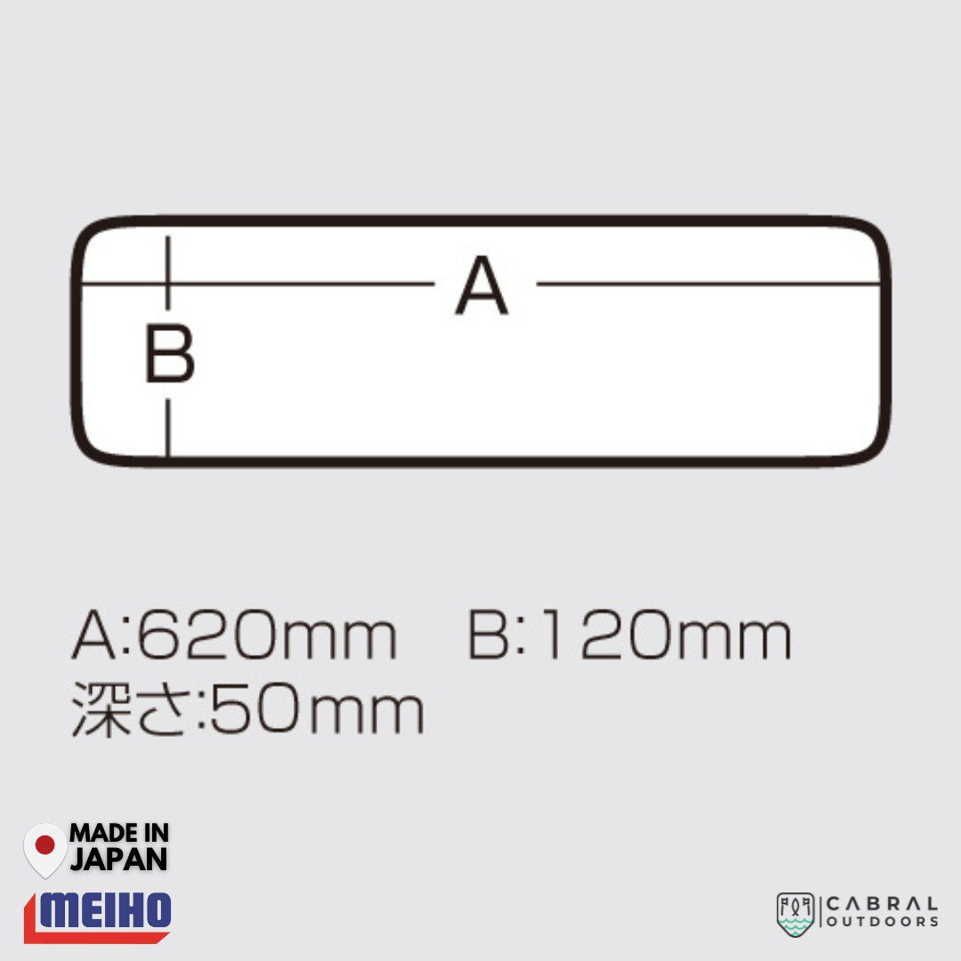 Meiho Long Case 620 | 4 Compartments Tackle box Tackle Box Meiho Cabral Outdoors