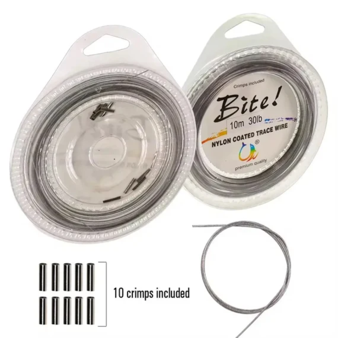 Bite Nylon Coated Trace Wire 10m | 20-80lb