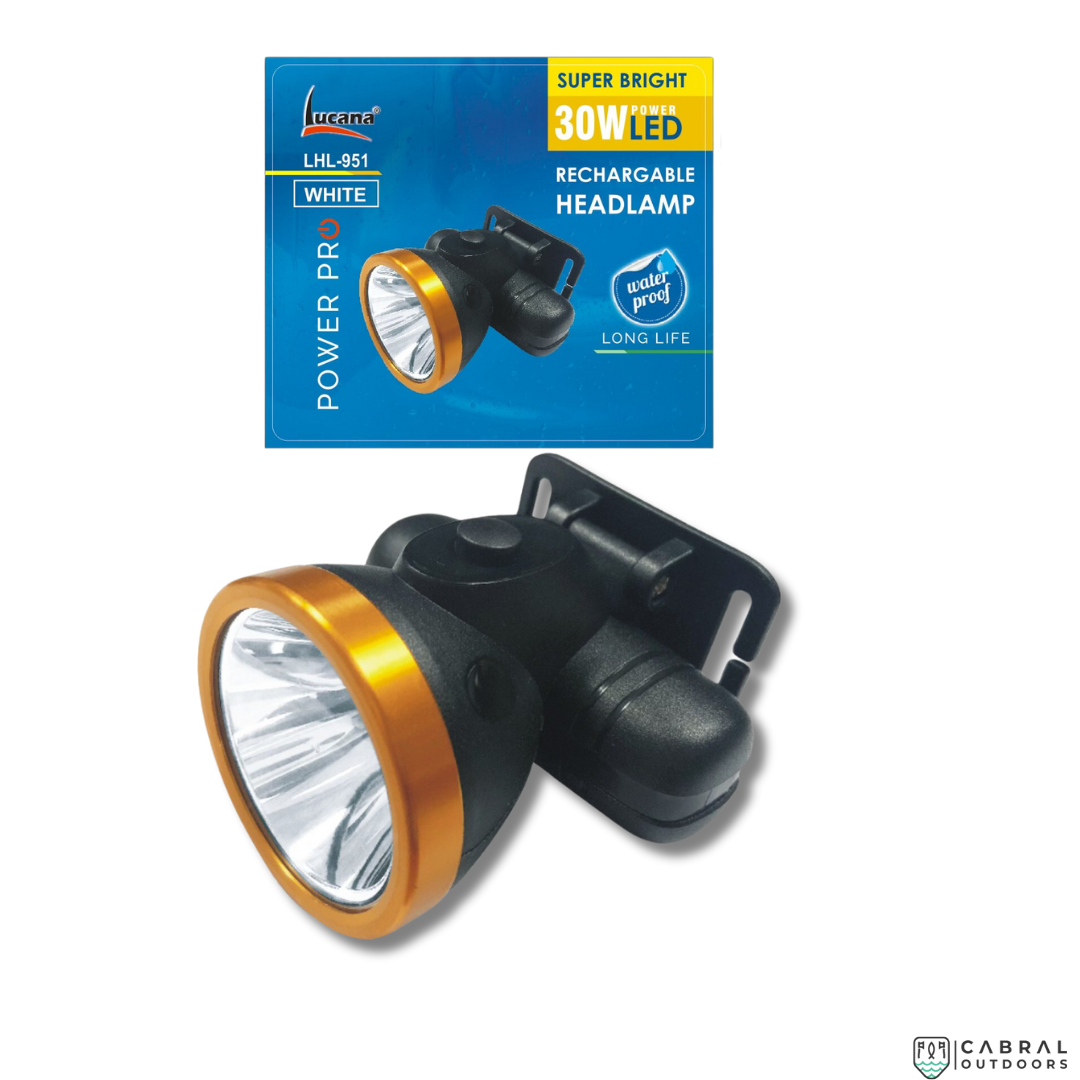 Lucana Power Pro Rechargable Head Lamp | 30W Headlight Lucana Cabral Outdoors