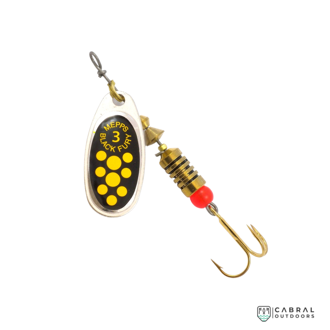 Mepps Aglia Black Fury | Size-4 | 9.4g Spinners Mepps Cabral Outdoors