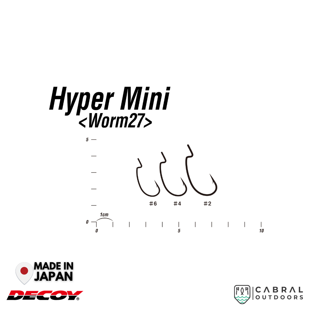 Decoy Worm-27 Hyper Mini Hook | #6-#2 Worm hook Decoy Cabral Outdoors