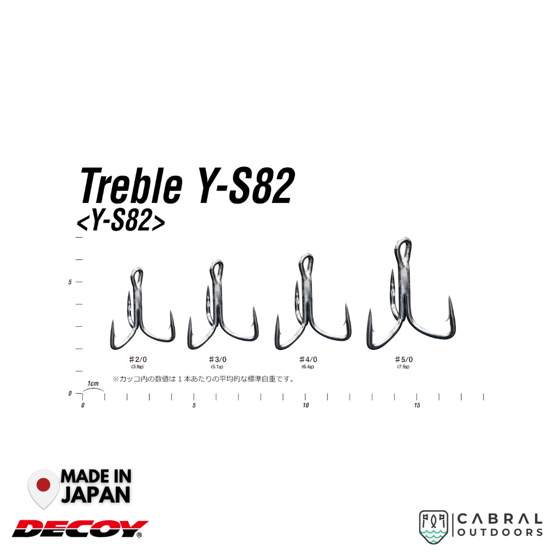 Decoy Y-S82 Treble Hook | #2/0-#5/0 Treble Hooks Decoy Cabral Outdoors
