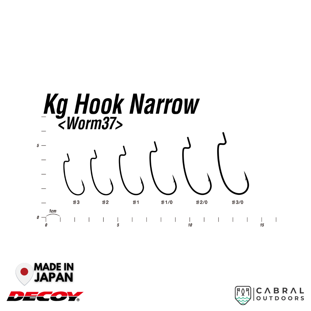 Decoy Worm-37 KG Hook Narrow | #1-#3/0 Worm hook Decoy Cabral Outdoors