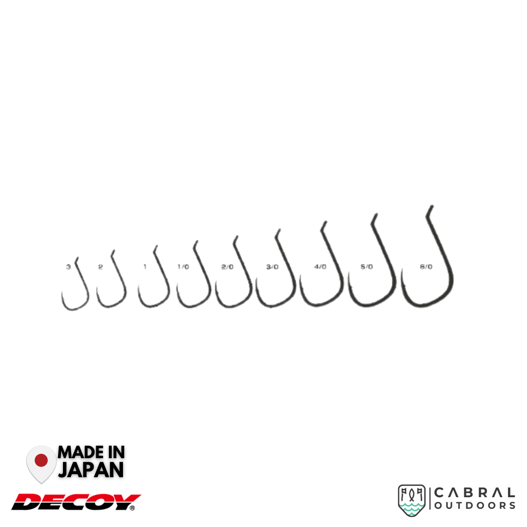 Decoy KR-31B Octopus Black Nickeled Hook | #3-#6/0 Worm hook Decoy Cabral Outdoors