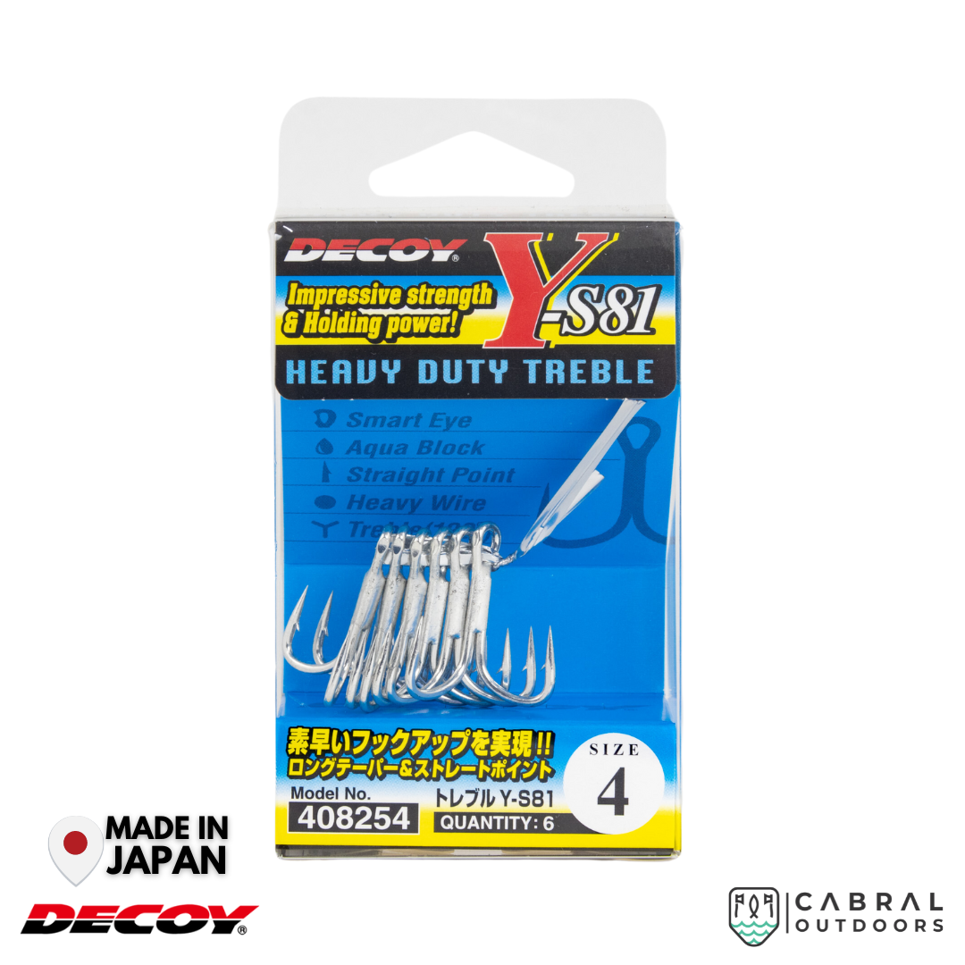Decoy Y-S81 Treble Hook | #8-#1/0 Treble Hooks Decoy Cabral Outdoors