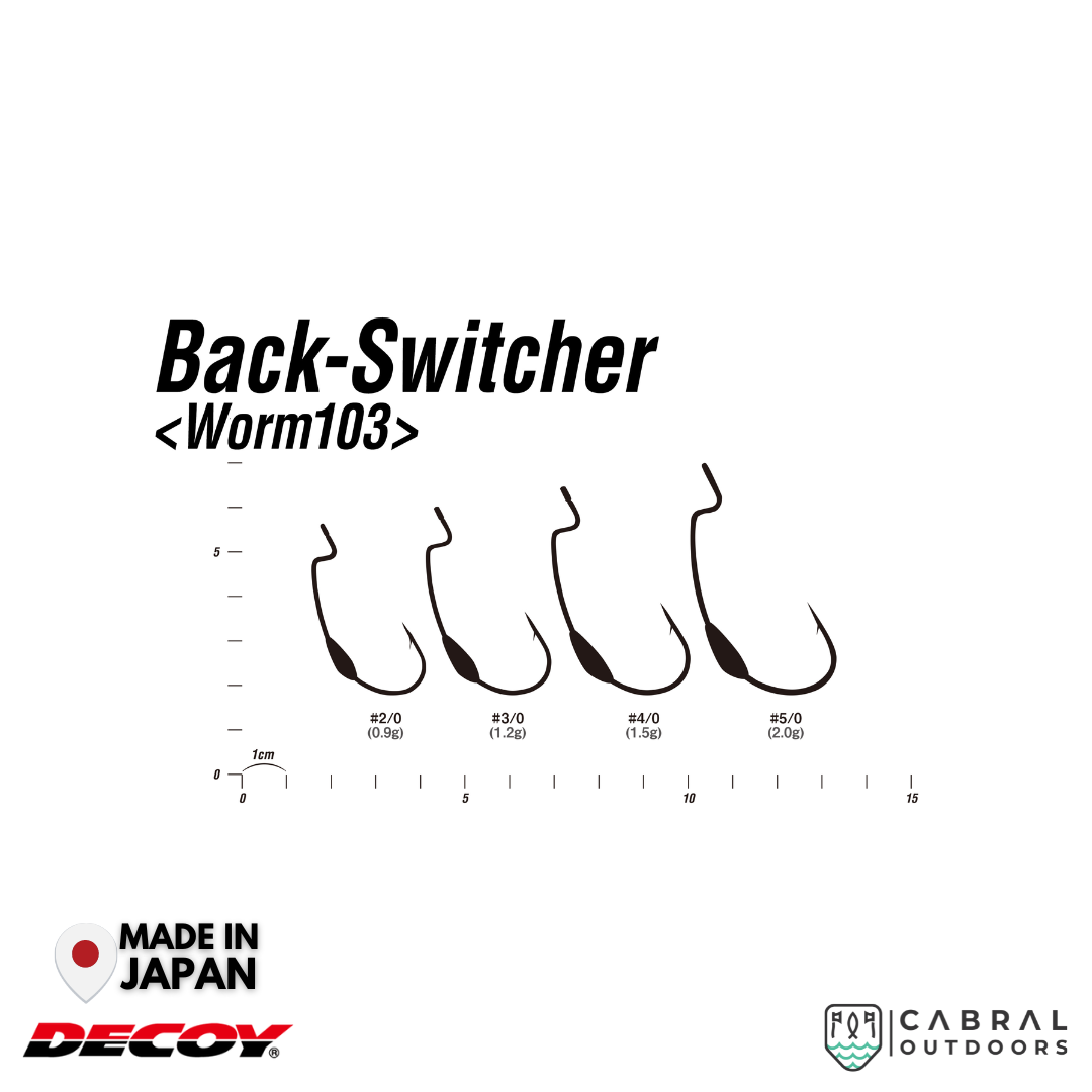 Decoy Worm-103 Back Switcher Hook | #2/0-#5/0 Worm hook Decoy Cabral Outdoors