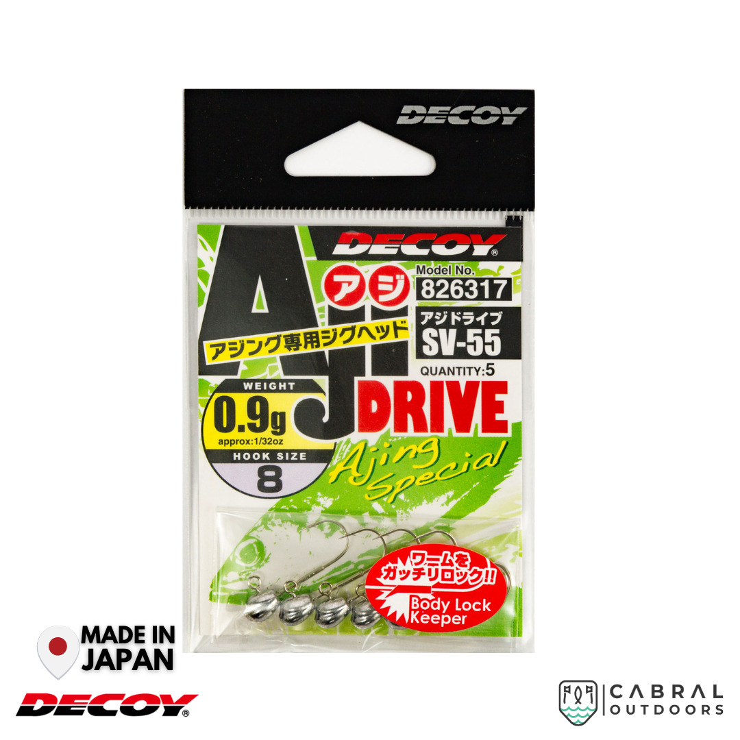 Decoy SV-55 Aji Drive Jighead | #8 | 1.8g Jig Head Decoy Cabral Outdoors