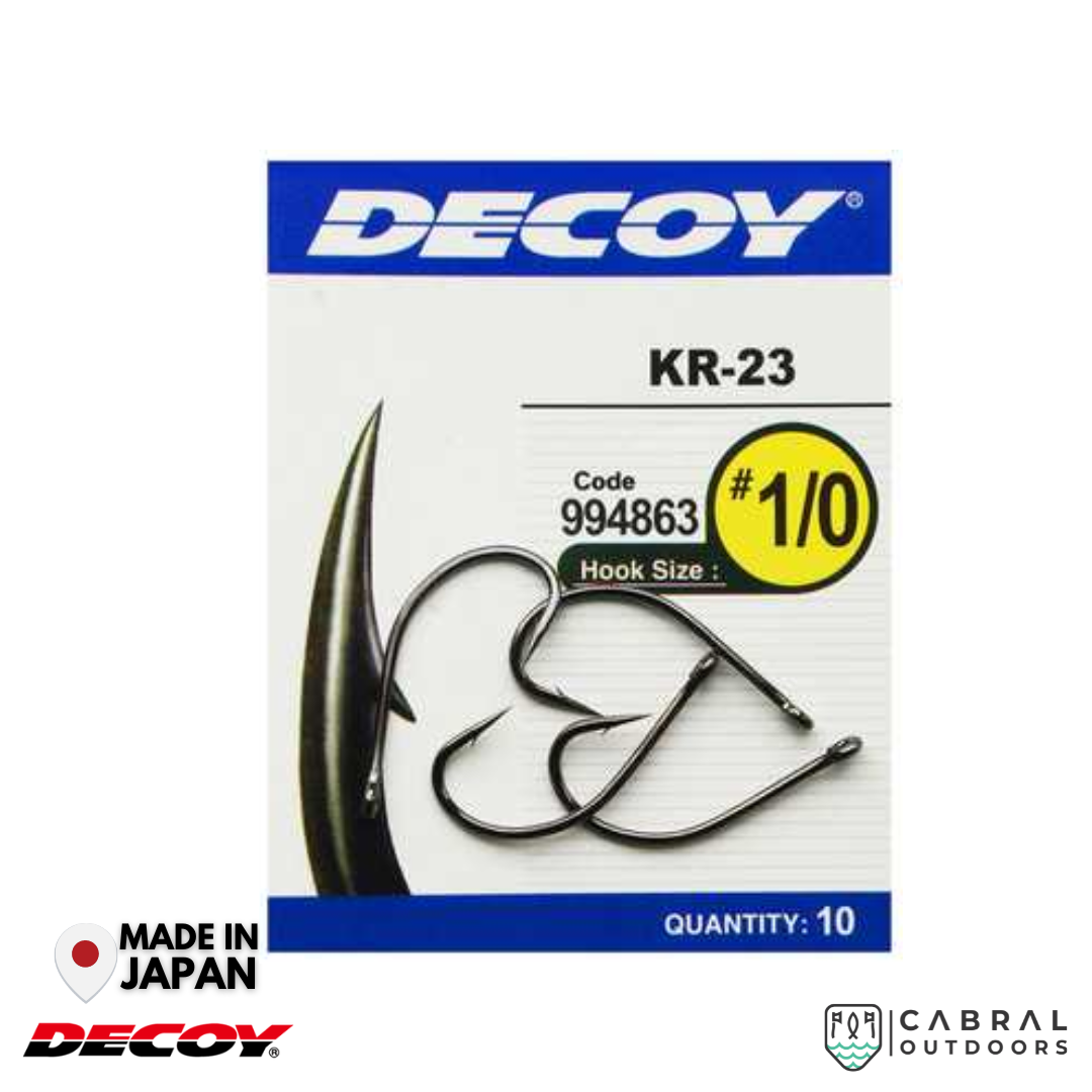Decoy KR-23 Black Nickeled Hook | #6-#1/0 Worm hook Decoy Cabral Outdoors