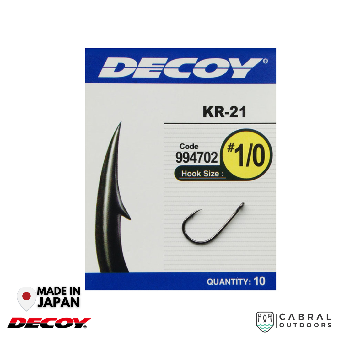 Decoy KR-21 Black Nickeled Hook | #6-#1/0 Worm hook Decoy Cabral Outdoors