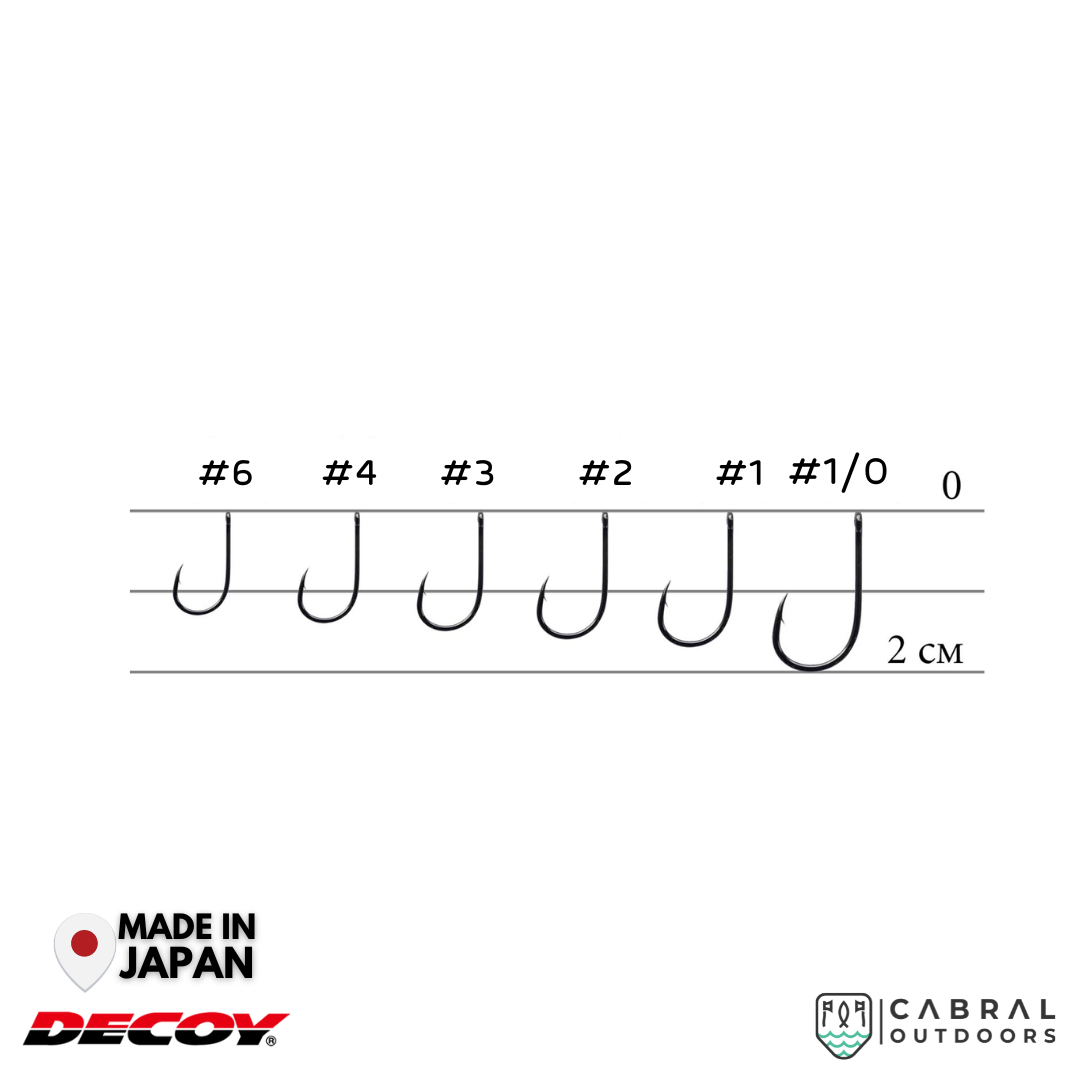 Decoy KR-21 Black Nickeled Hook | #6-#1/0 Worm hook Decoy Cabral Outdoors