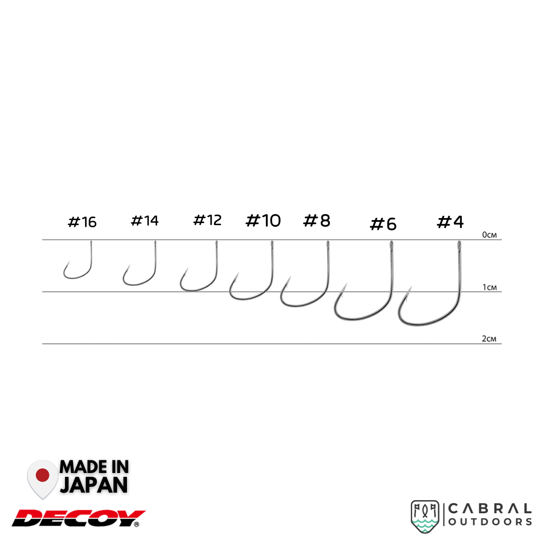 Decoy KR-33 Maggot Hook | #16-#4 Worm hook Decoy Cabral Outdoors