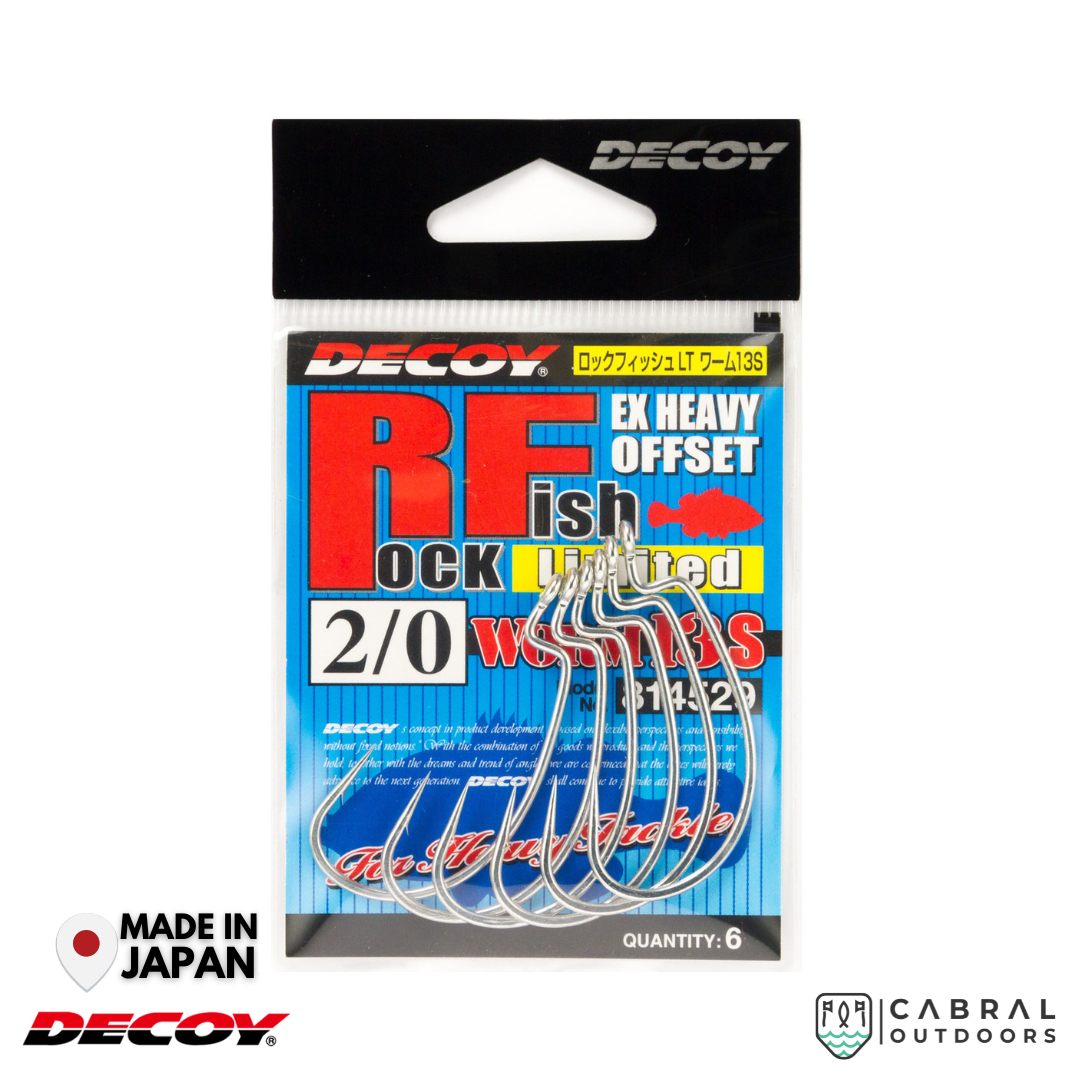 Decoy Worm-13S Rock Fish Limited Hook | #1-#4/0 Worm hook Decoy Cabral Outdoors