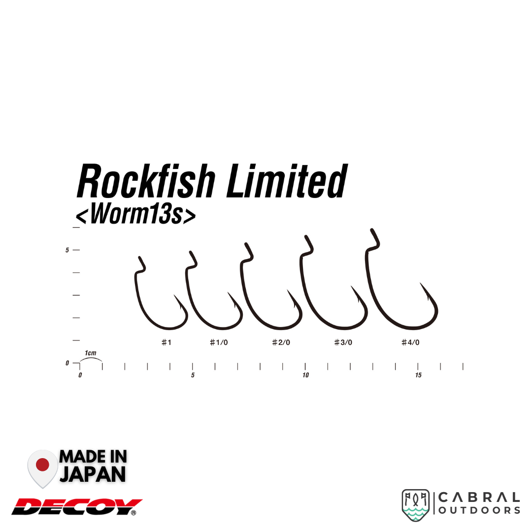 Decoy Worm-13S Rock Fish Limited Hook | #1-#4/0 Worm hook Decoy Cabral Outdoors