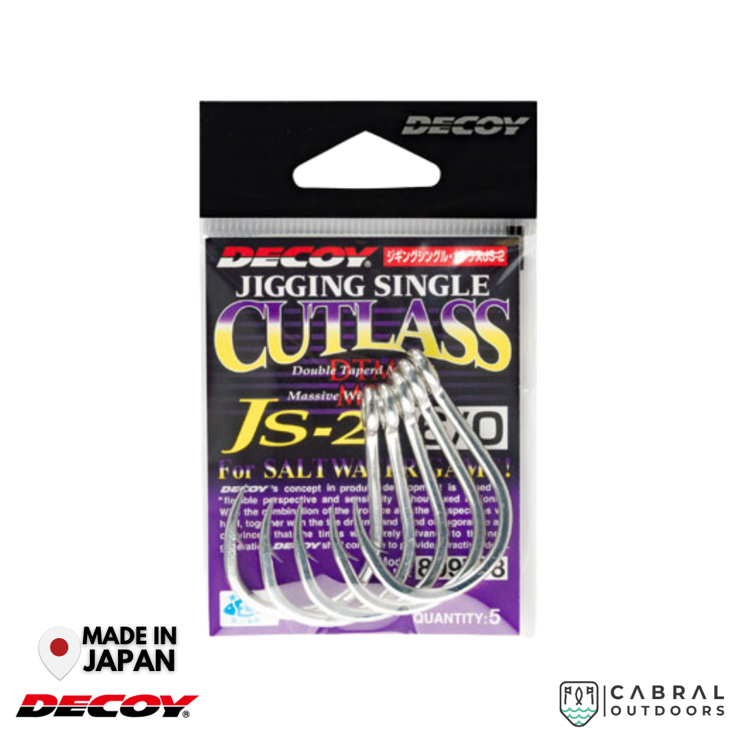Decoy JS-2 Jigging Single Cutlass | #1-#10/0 Live Bait Hooks Decoy Cabral Outdoors