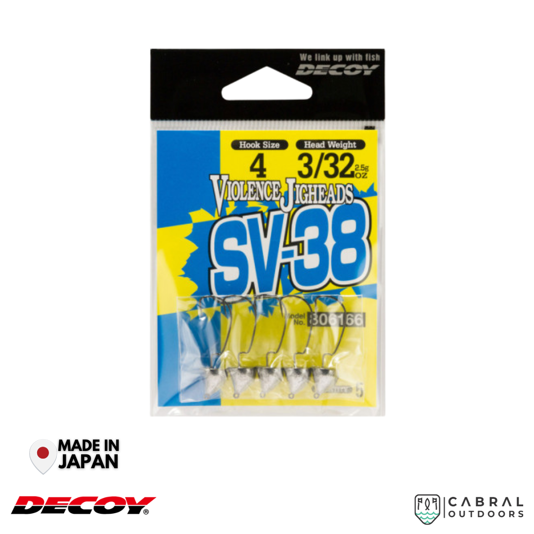 Decoy SV-38 Violence Jighead| #3-#6 | 1.8g-3.5g Jig Head Decoy Cabral Outdoors