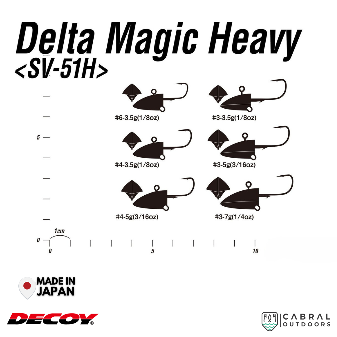 Decoy SV-51H Delta Magic Heavy | #3-#6 | 3.5g-7g Jig Head Decoy Cabral Outdoors