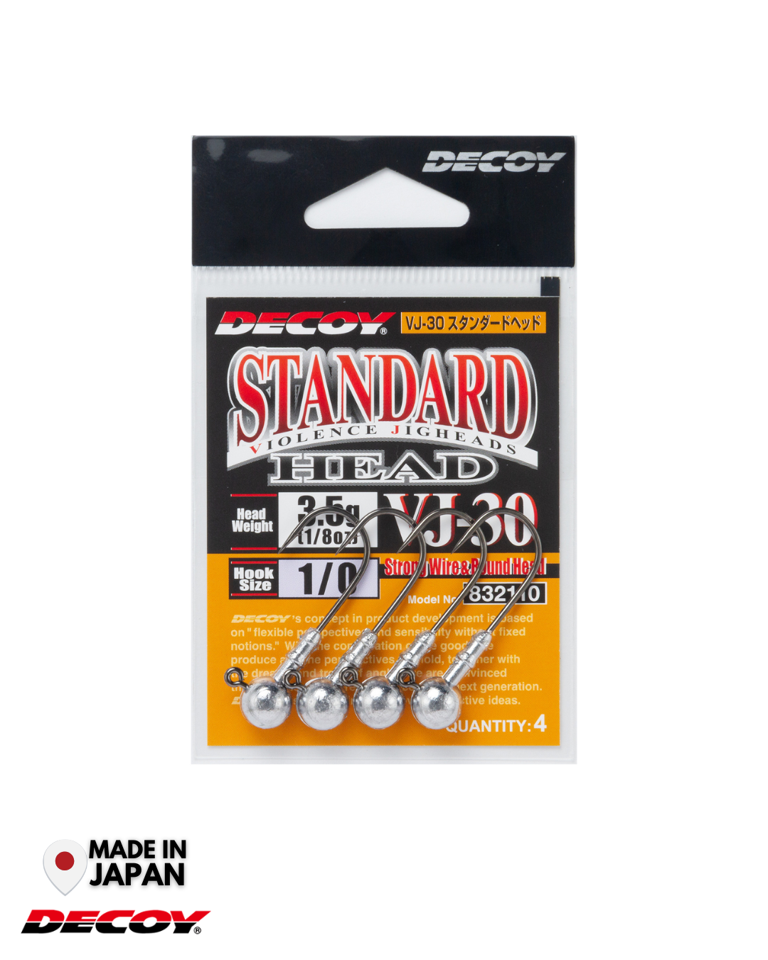 Decoy VJ-30 Standard Head Jighead | #1/0-#3/0