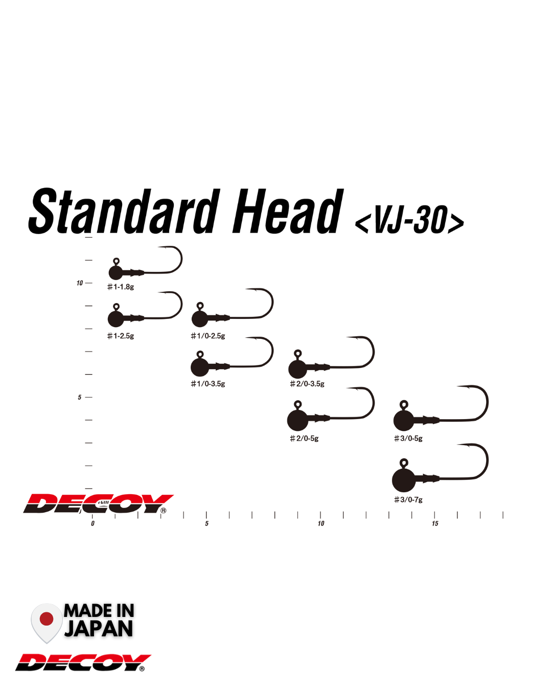 Decoy VJ-30 Standard Head Jighead | #1/0-#3/0