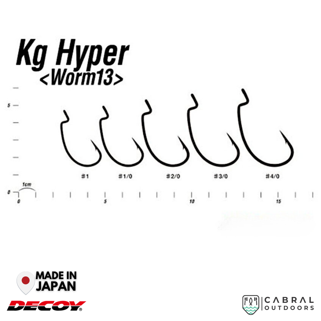 Decoy Worm-13Kg Hyper Hook | #1-#4/0 Worm hook Decoy Cabral Outdoors