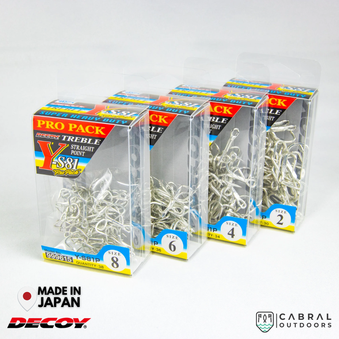 Decoy Y-S81P Pro Pack Treble Hook | #6-#1/0 | Bulk Qty