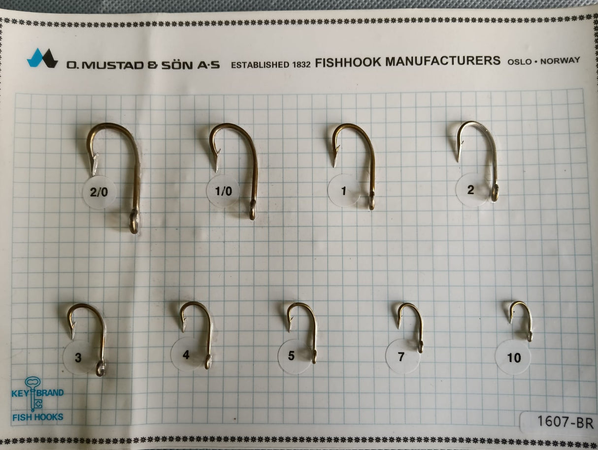 Mustad Superior Bowed Hooks 1607 |100 Pcs| Size: 1-10 Live Bait Hooks Mustad Cabral Outdoors