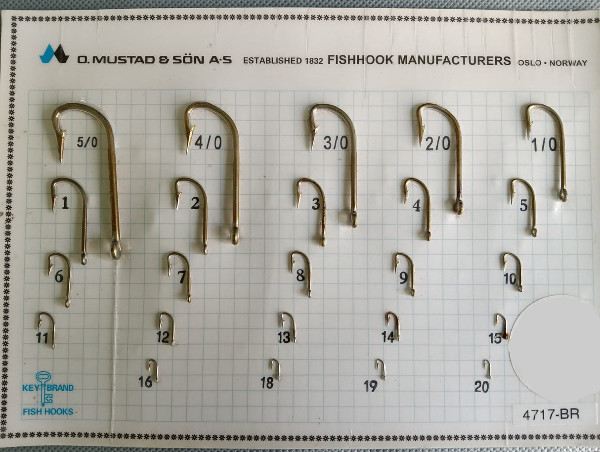 Mustad Hollow Point Limerick Hook 4717 |100 Pcs| Size: 1-20 Live Bait Hooks Mustad Cabral Outdoors