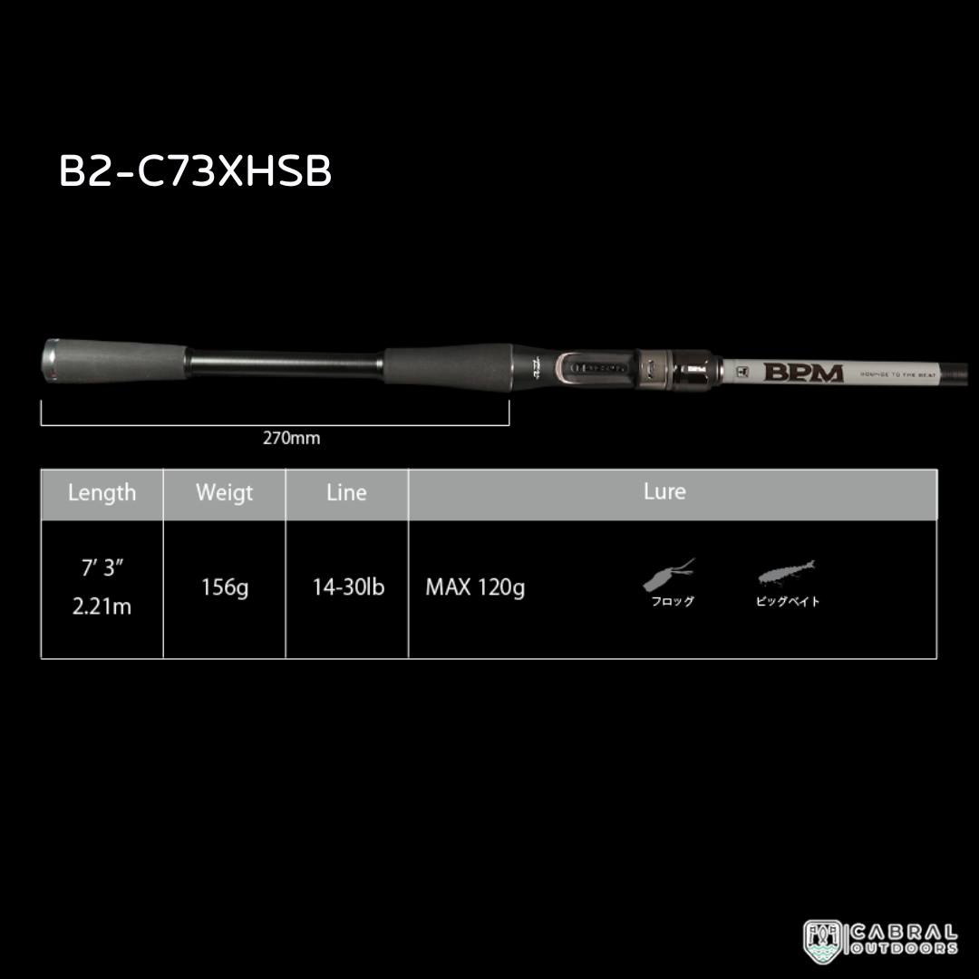 Jackall BPM 2pcs 7-7.3ft Casting Bass Rod Baitcasting Rod Jackall Cabral Outdoors