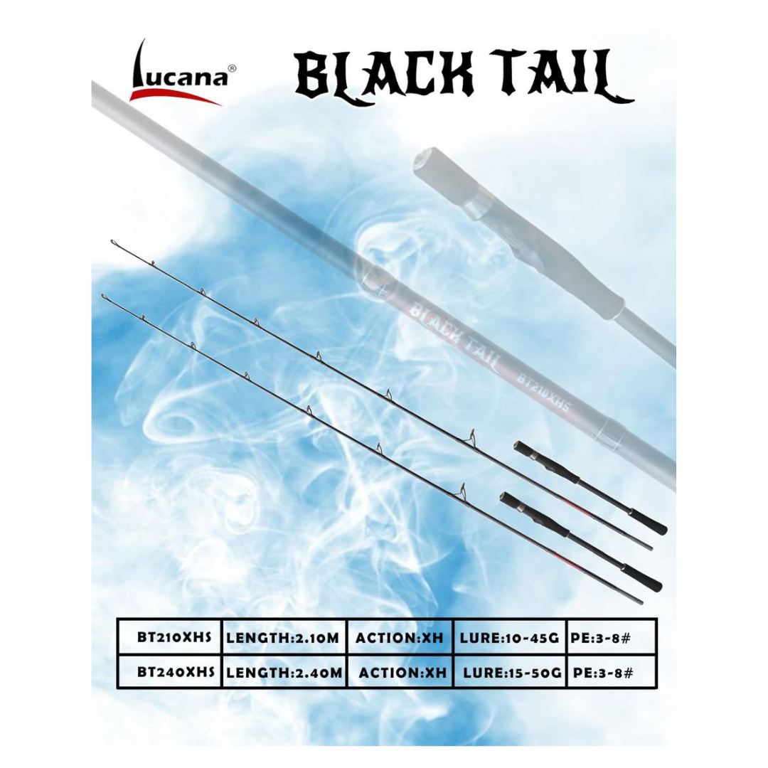 Lucana Black Tail 7ft-8ft Carbon Fishing Rod Spinning Rods Lucana Cabral Outdoors