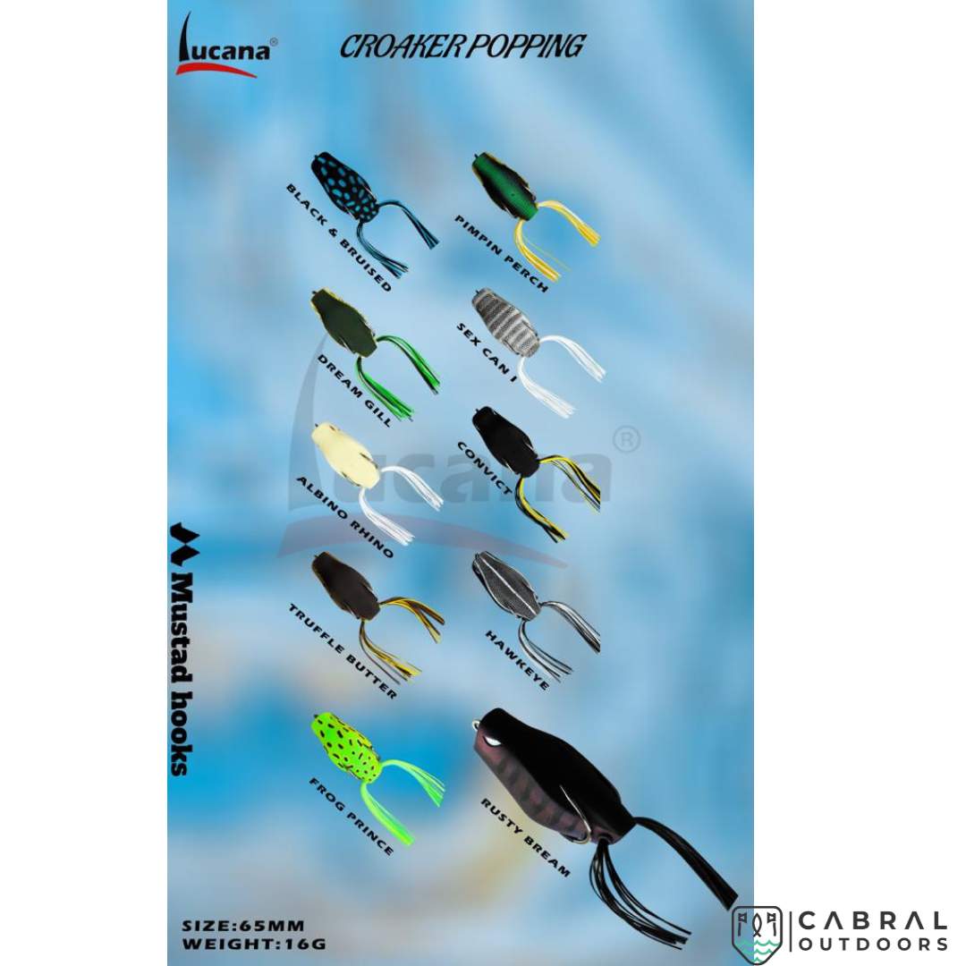 Lucana Croaker Popping Frog | 65mm | 16g Popping Frog Lucana Cabral Outdoors