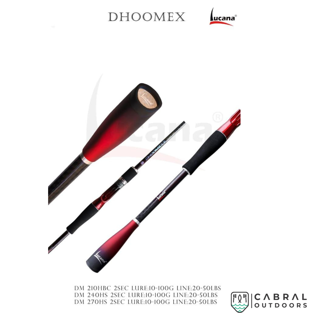 Lucana Dhoomexx Carbon Technology 7ft-9ft Rod Baitcasting and Spinning Rod Lucana Cabral Outdoors