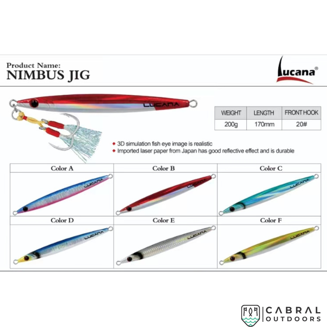 Lucana Nimbus Jig | 200g Jigs Lucana Cabral Outdoors
