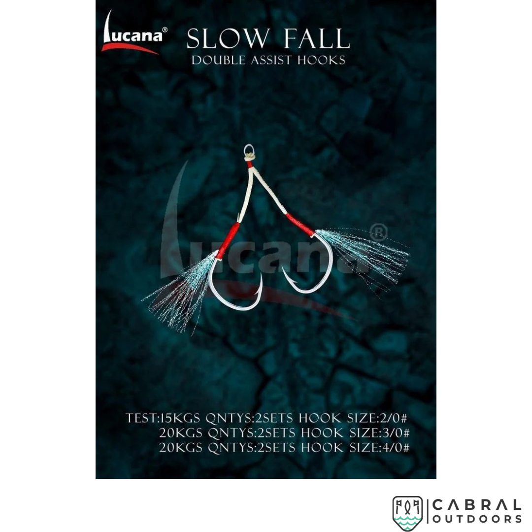 Lucana Slow Fall Double Assist Hook | Size:-#2/0-#4/0 Assist Hooks Lucana Cabral Outdoors