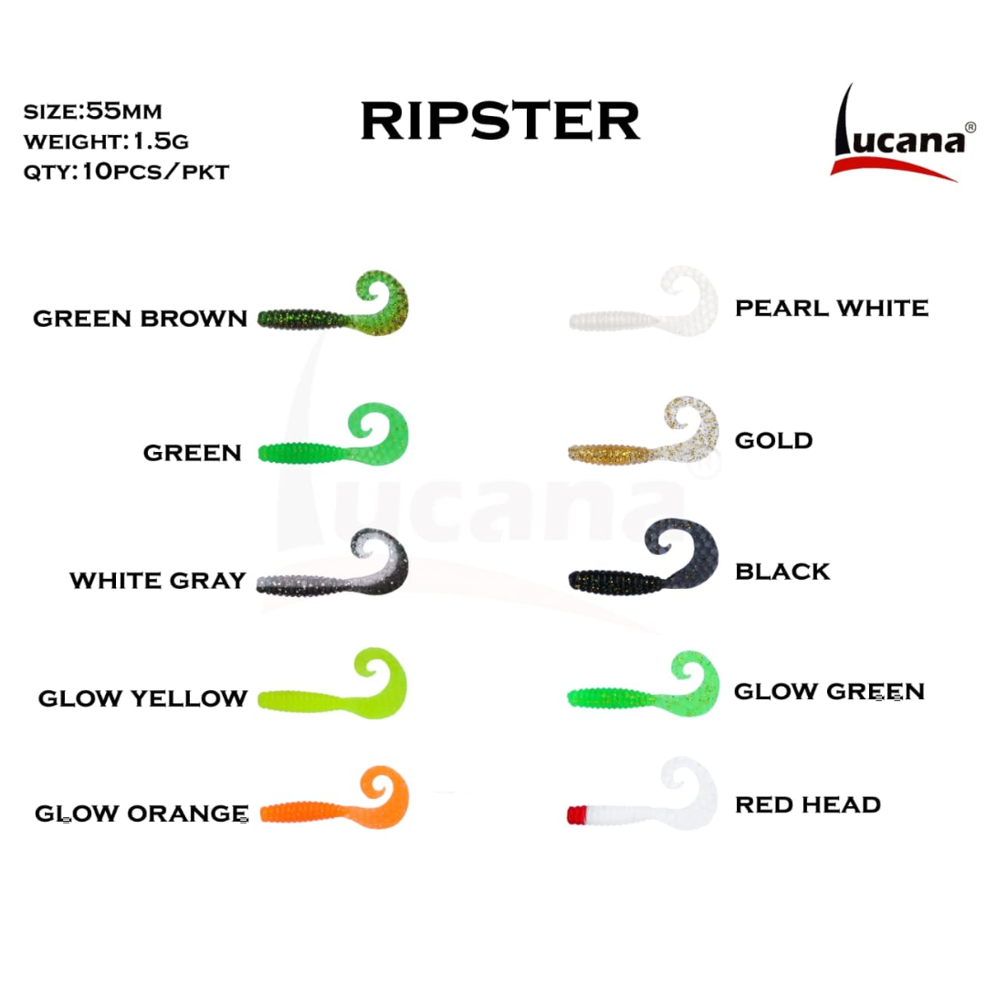 Lucana Ripster Soft Fishing Lure Shad | 5.5cm | 1.5g | 10pcs/pack Soft Bait Lucana Cabral Outdoors