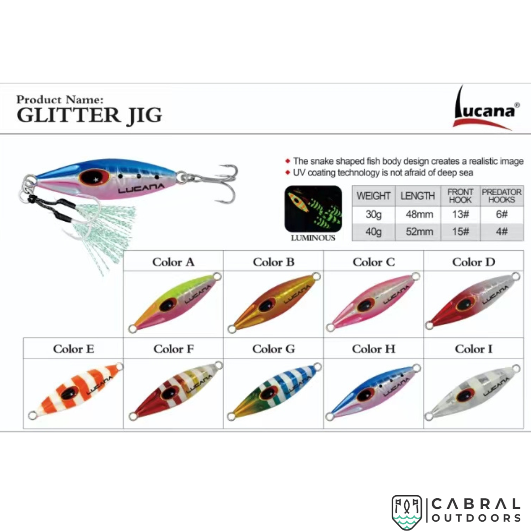 Lucana Glitter Jig | 30g-40g Jigs Lucana Cabral Outdoors