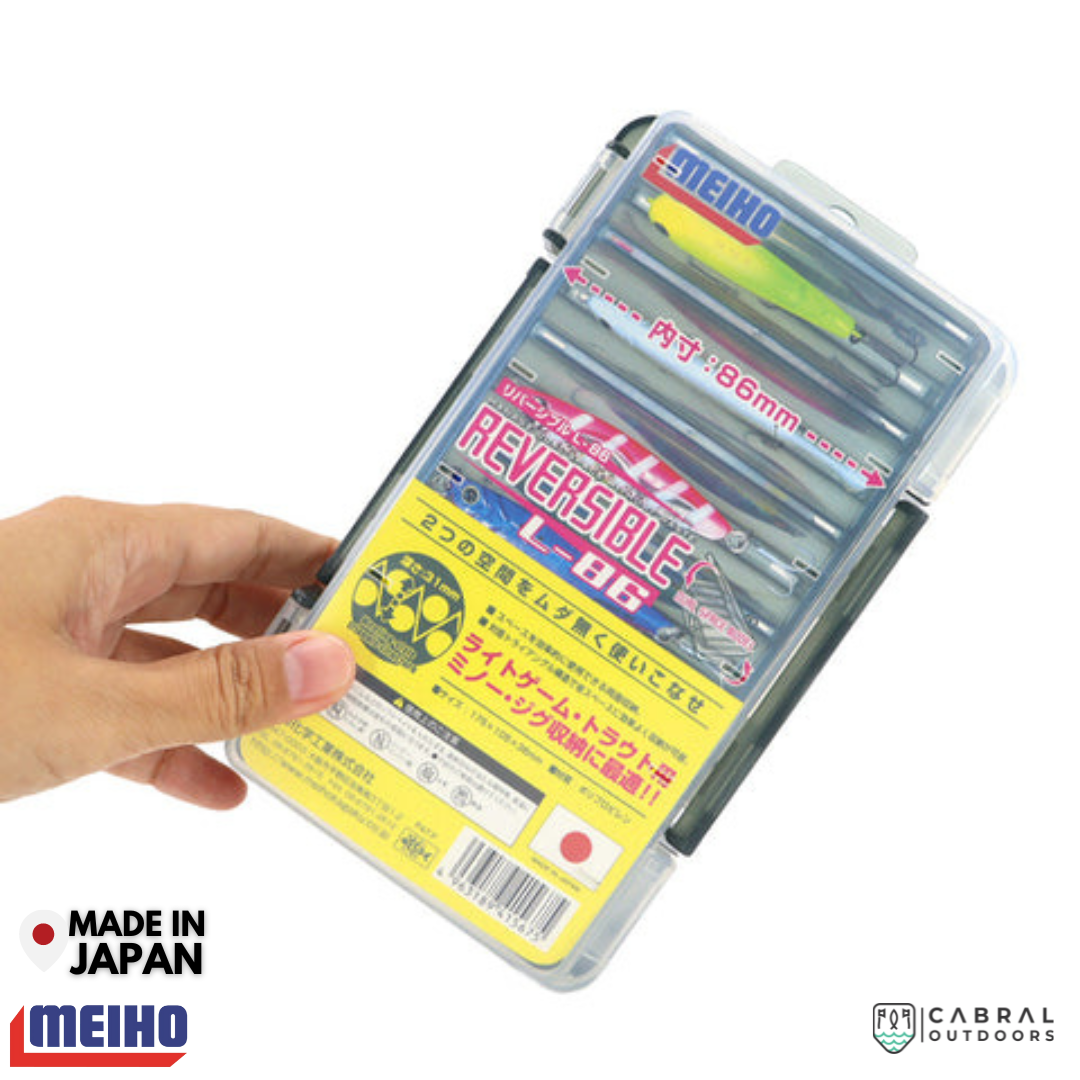 Meiho Reversible L-86 | 12 Compartments Tackle Box Tackle Box Meiho Cabral Outdoors
