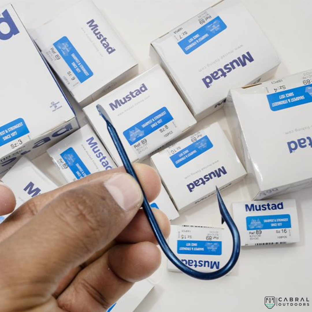 Mustad Kirby Sea Hook 89 |100 Pcs| Size: 3-12 Live Bait Hooks Mustad Cabral Outdoors