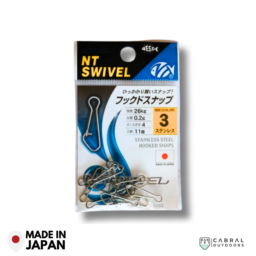 NT Stainless Steel Hooked Snaps | Size: 2-5 Snap NT Swivel Cabral Outdoors