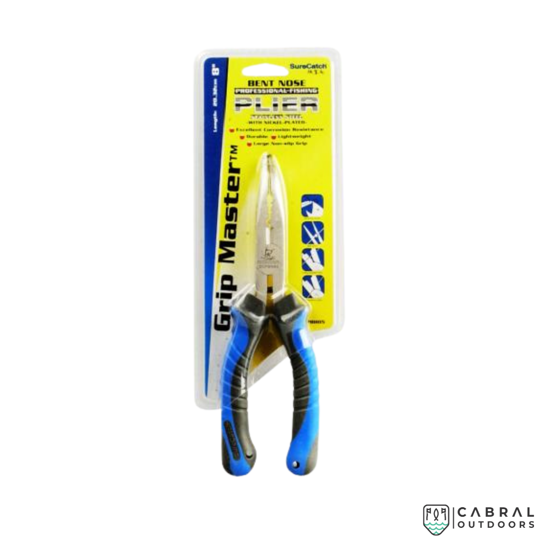 Surecatch Grip Master Bent Nose Professional Fishing Plier | 8" Pliers Sure Catch Cabral Outdoors