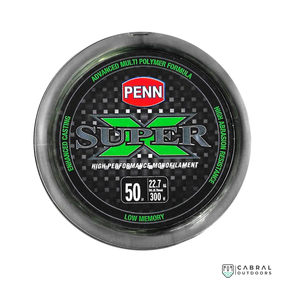 Penn Super X Monofilament Line | 300m | 6lb-50lb Monofilament Line Penn Cabral Outdoors