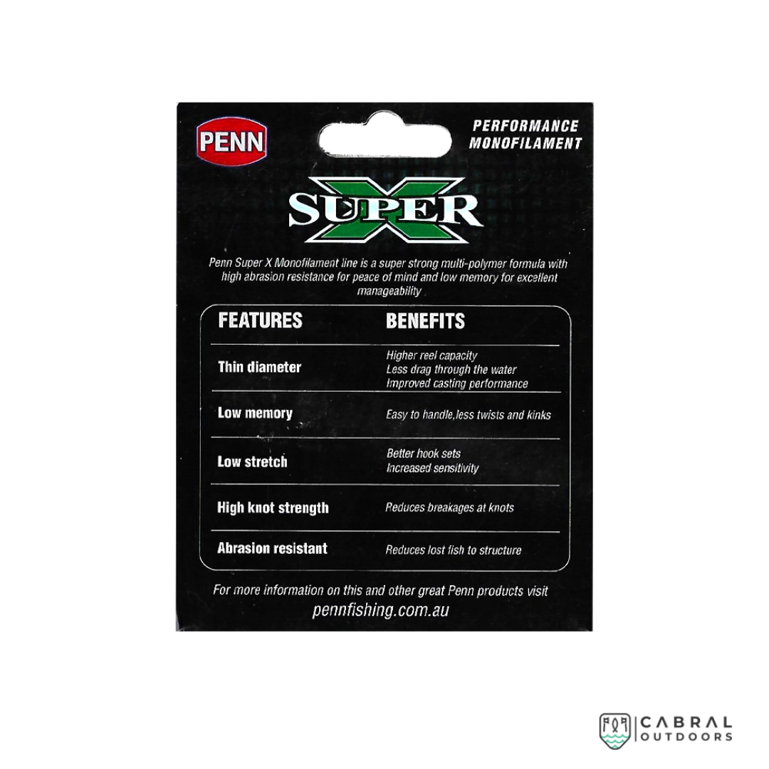 Penn Super X Monofilament Line | 300m | 6lb-50lb Monofilament Line Penn Cabral Outdoors