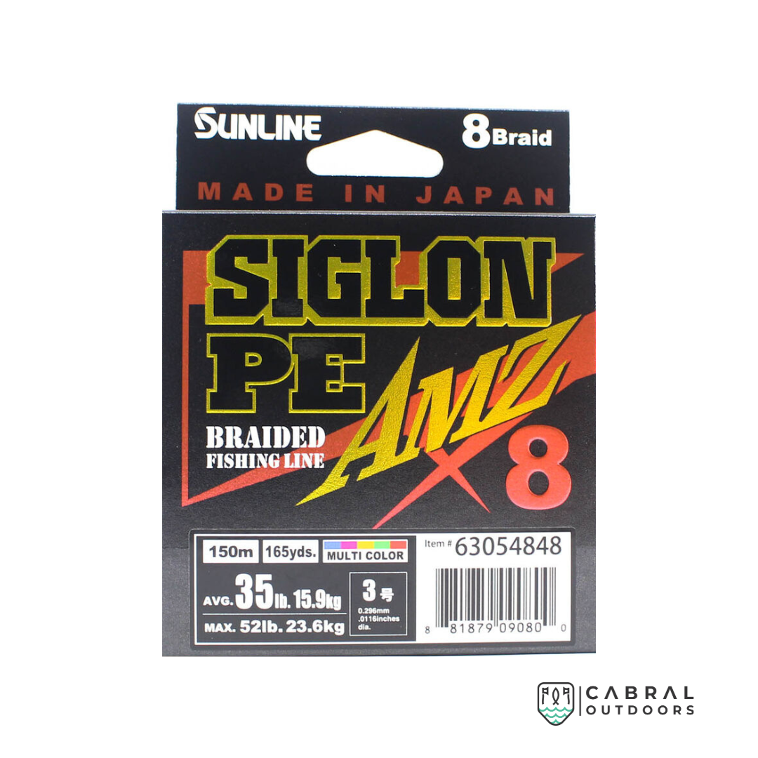 Sunline Siglon Braided Fishing Line PE AMZ X8 | 6-35lb | 150m Braided Line Sunline Cabral Outdoors