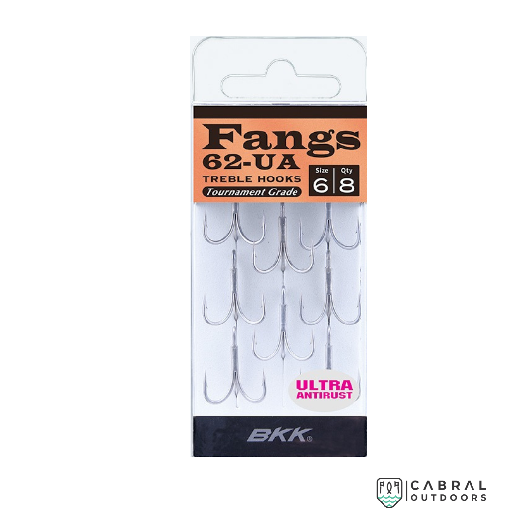 BKK Fangs 62 UA Treble Hook | Size 3 - 6 | Treble Hooks BKK Cabral Outdoors