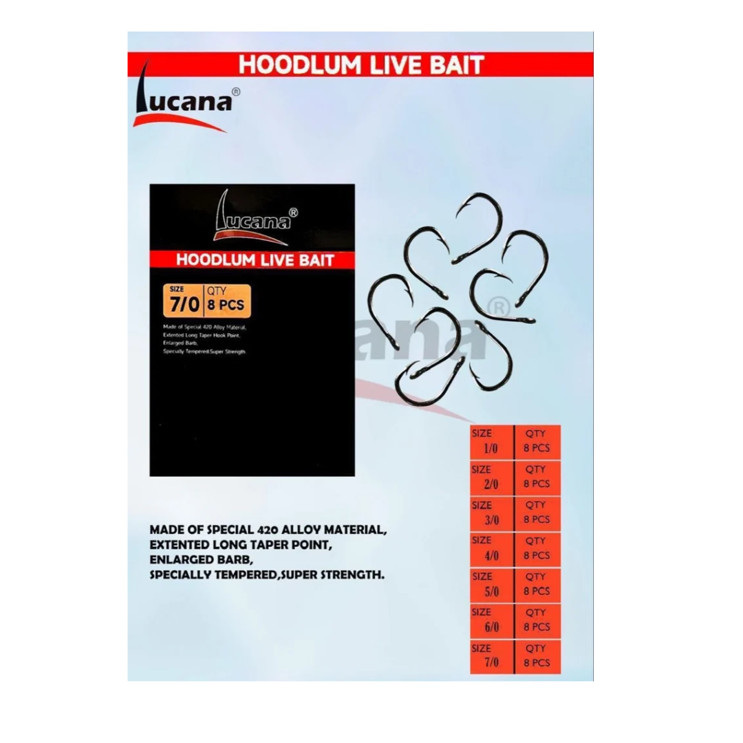 Lucana Hoodlum Live Bait Hook | Size:- 1/0-7/0 Live Bait Hooks Lucana Cabral Outdoors