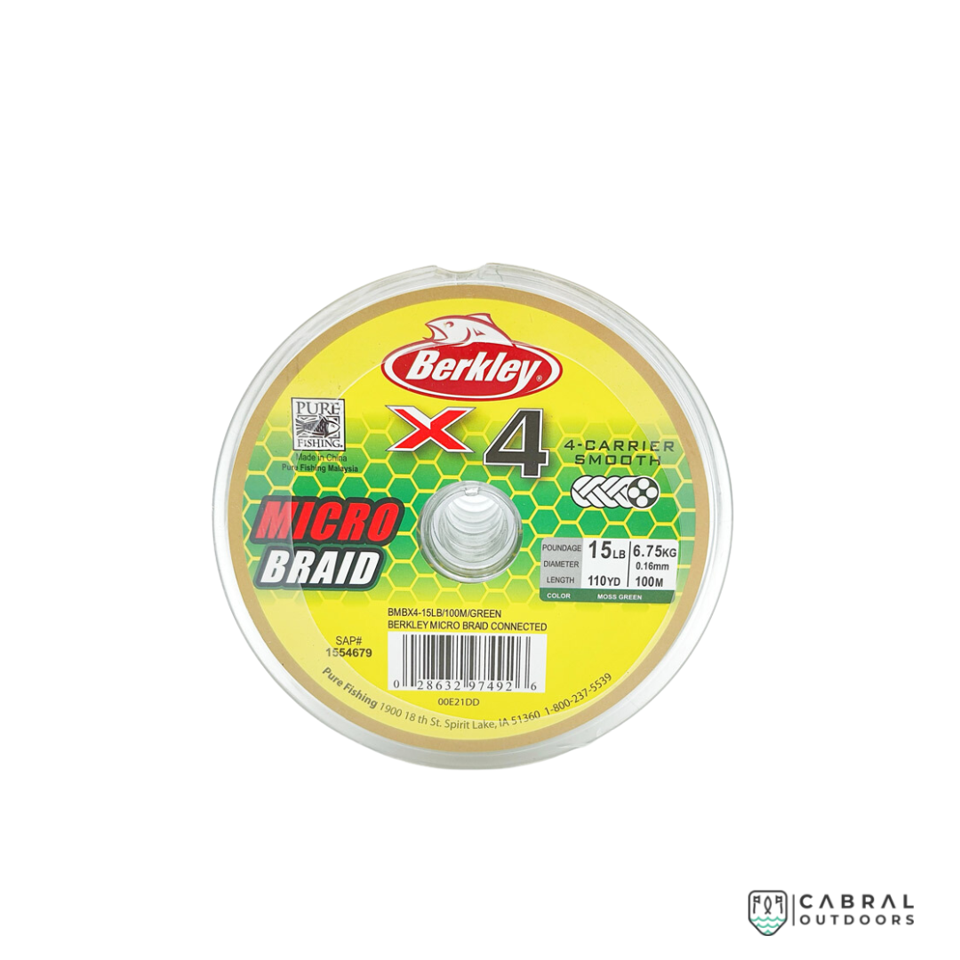 Berkley Micro Braid 4X Connected Spool 100M | 10-40lb Braided Line Berkley Cabral Outdoors