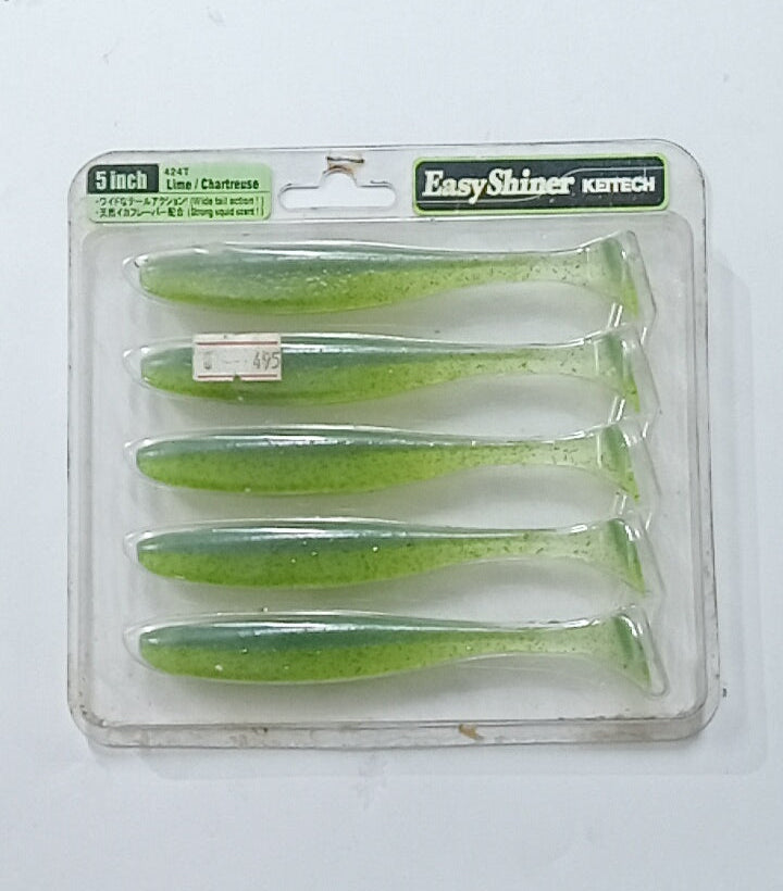 (Stock Clearance) Keitech Easy Shiner 5 inch | 5 Tails per pack