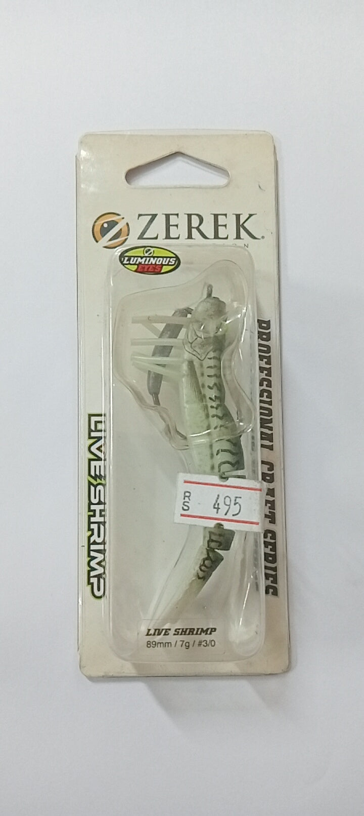 (Stock Clearance) Zerek Live Shrimp 89mm | 7g | #3/0.